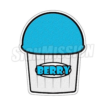 Signmission BERRY FLAVOR Italian Ice Decal shaved ice cart trailer stand equipment, D-DC-24-Berry Flavor D-DC-24-Berry Flavor